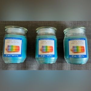 3 Rainbow Sherbet Candles 🌈 🕯️17 oz